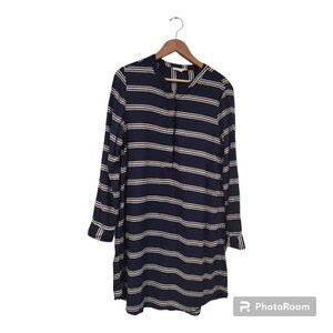 BeachLunchLounge Blue/White Striped Coverup Size M